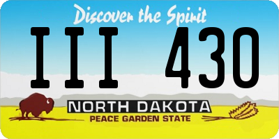 ND license plate III430