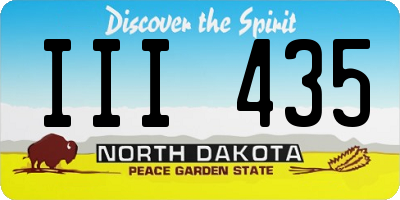 ND license plate III435