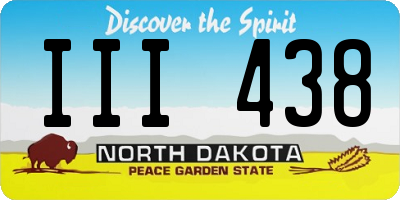 ND license plate III438