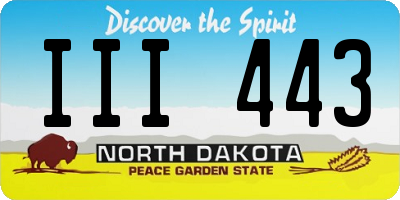 ND license plate III443