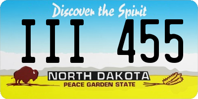 ND license plate III455