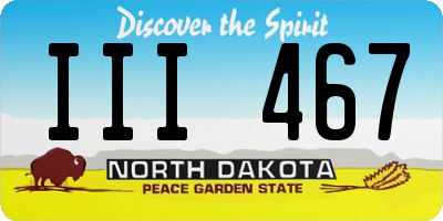 ND license plate III467