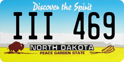 ND license plate III469
