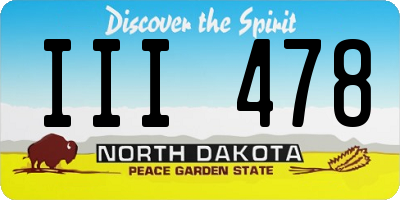 ND license plate III478