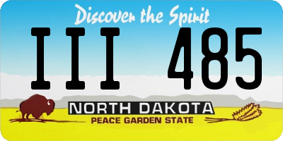 ND license plate III485