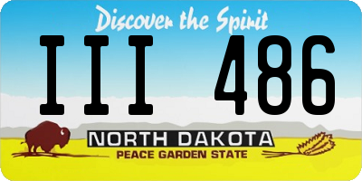 ND license plate III486