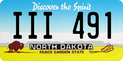 ND license plate III491