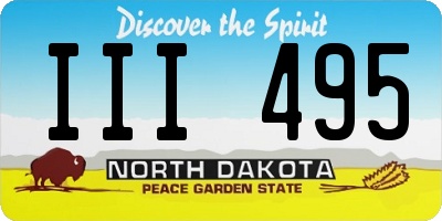 ND license plate III495