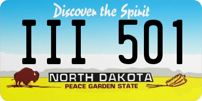 ND license plate III501