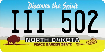 ND license plate III502