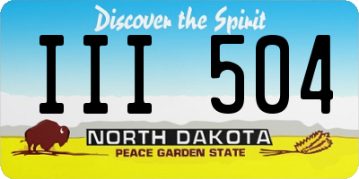 ND license plate III504