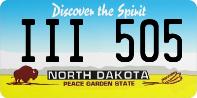 ND license plate III505