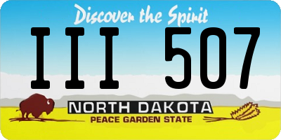 ND license plate III507