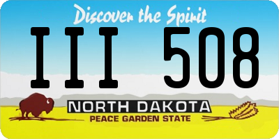 ND license plate III508
