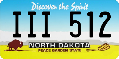 ND license plate III512