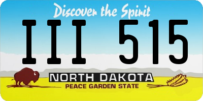 ND license plate III515