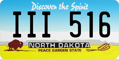 ND license plate III516