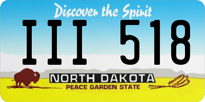 ND license plate III518