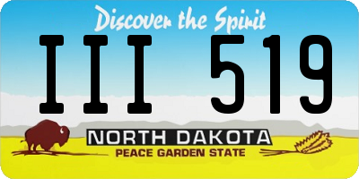 ND license plate III519