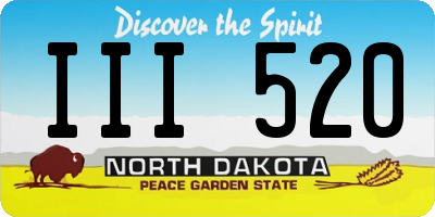 ND license plate III520