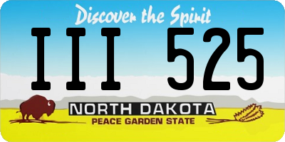 ND license plate III525