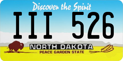 ND license plate III526