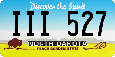 ND license plate III527