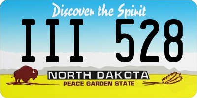 ND license plate III528