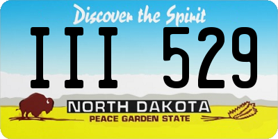 ND license plate III529