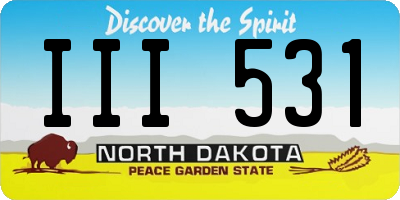 ND license plate III531