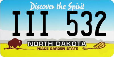 ND license plate III532