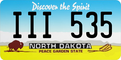 ND license plate III535