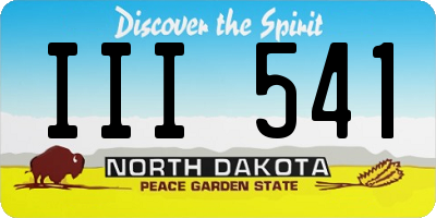 ND license plate III541