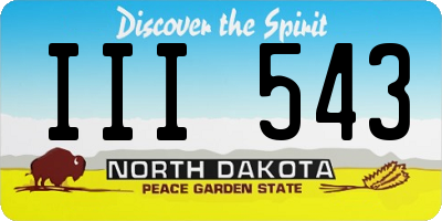 ND license plate III543