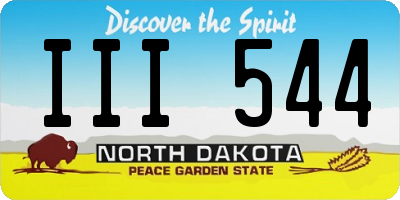 ND license plate III544
