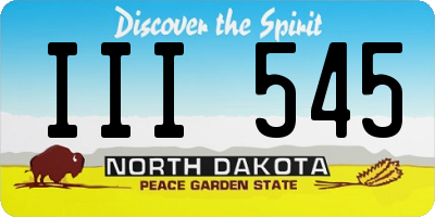 ND license plate III545