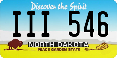 ND license plate III546