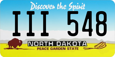 ND license plate III548