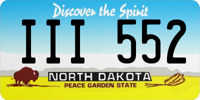 ND license plate III552