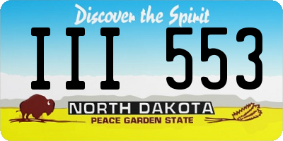 ND license plate III553