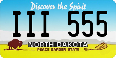 ND license plate III555