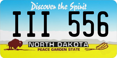 ND license plate III556