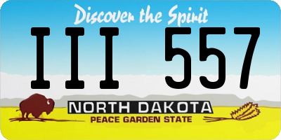 ND license plate III557