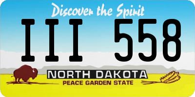 ND license plate III558