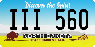 ND license plate III560