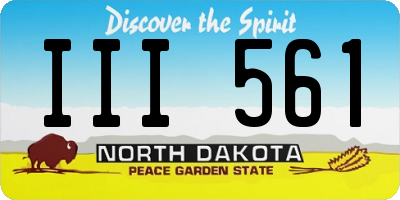 ND license plate III561