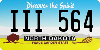 ND license plate III564