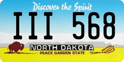 ND license plate III568