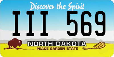 ND license plate III569