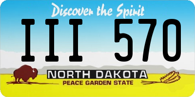 ND license plate III570